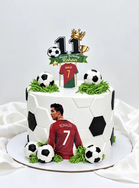 Football celebration custom cake by Lueur Patisserie